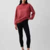 Tjock sweatshirt i fransk frotté med hög krage och oversized-passform