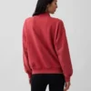 Tjock sweatshirt i fransk frotté med hög krage och oversized-passform
