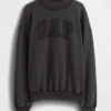 Tjock sweatshirt i fransk frotté med hög krage och oversized-passform