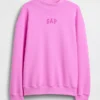 Tjock sweatshirt i fransk frotté med hög krage och oversized-passform