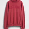 Tjock sweatshirt i fransk frotté med hög krage och oversized-passform