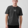 Tjock T-shirt med logo i avslappnad passform