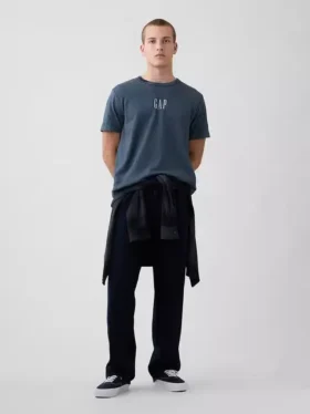 Tjock T-shirt med logo i avslappnad passform