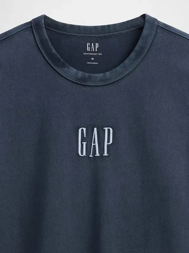 Tjock T-shirt med logo i avslappnad passform