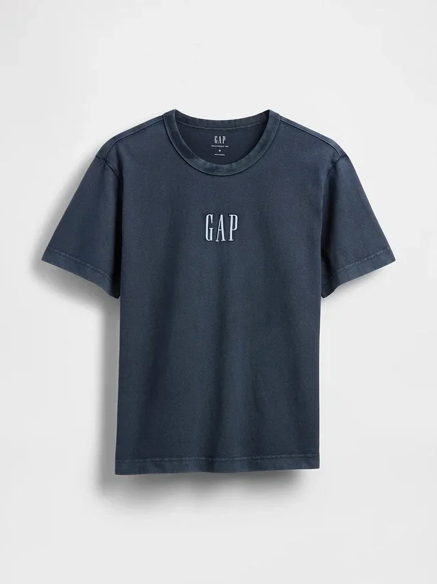 Tjock T-shirt med logo i avslappnad passform