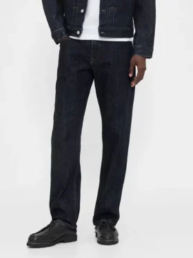 Tjocka, avslappnade raka Jeans