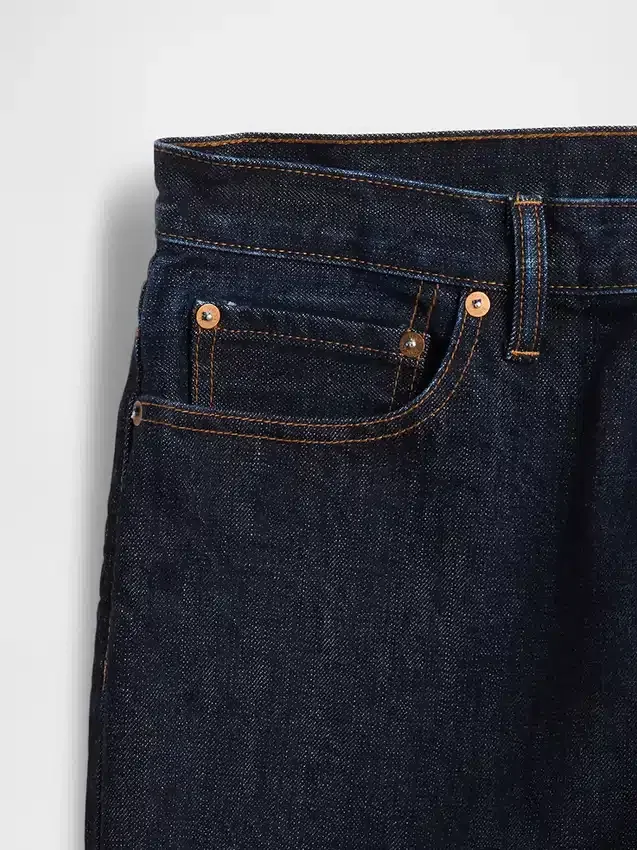 Tjocka, avslappnade raka Jeans