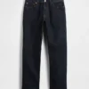 Tjocka, avslappnade raka Jeans