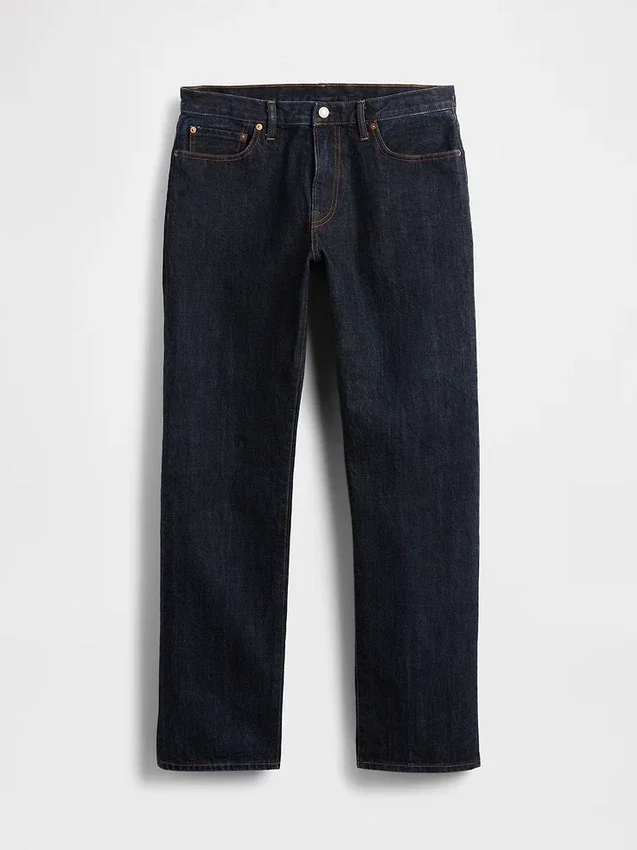 Tjocka, avslappnade raka Jeans