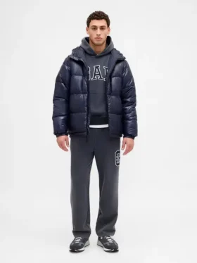 Tjocka, avslappnade sweatpants med logo för vuxna