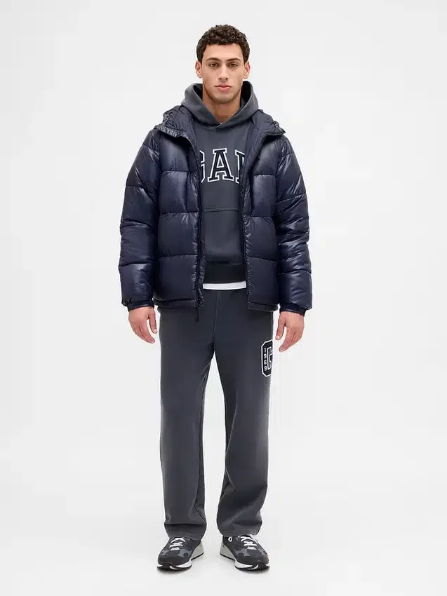 Tjocka, avslappnade sweatpants med logo för vuxna