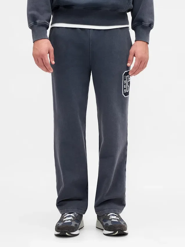 Tjocka, avslappnade sweatpants med logo för vuxna