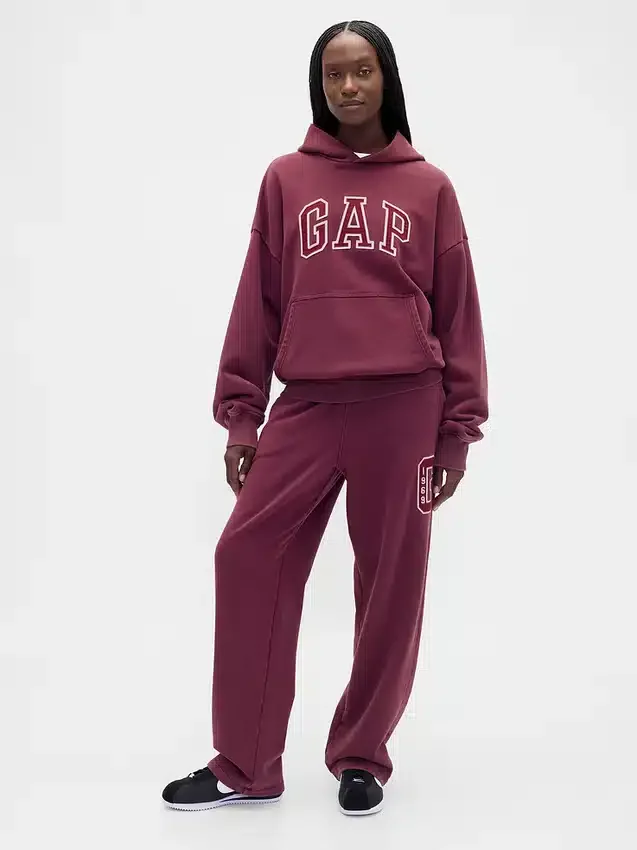 Tjocka, avslappnade sweatpants med logo för vuxna