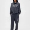 Tjocka, avslappnade sweatpants med logo för vuxna