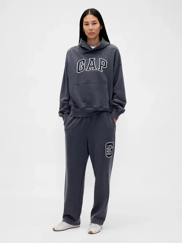 Tjocka, avslappnade sweatpants med logo för vuxna