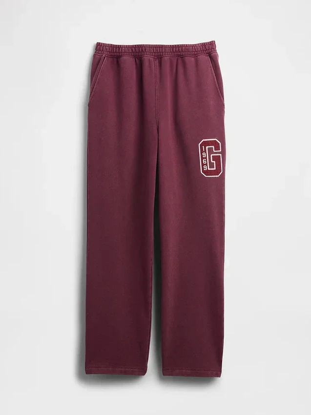 Tjocka, avslappnade sweatpants med logo för vuxna