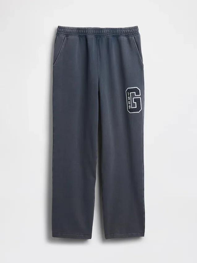Tjocka, avslappnade sweatpants med logo för vuxna