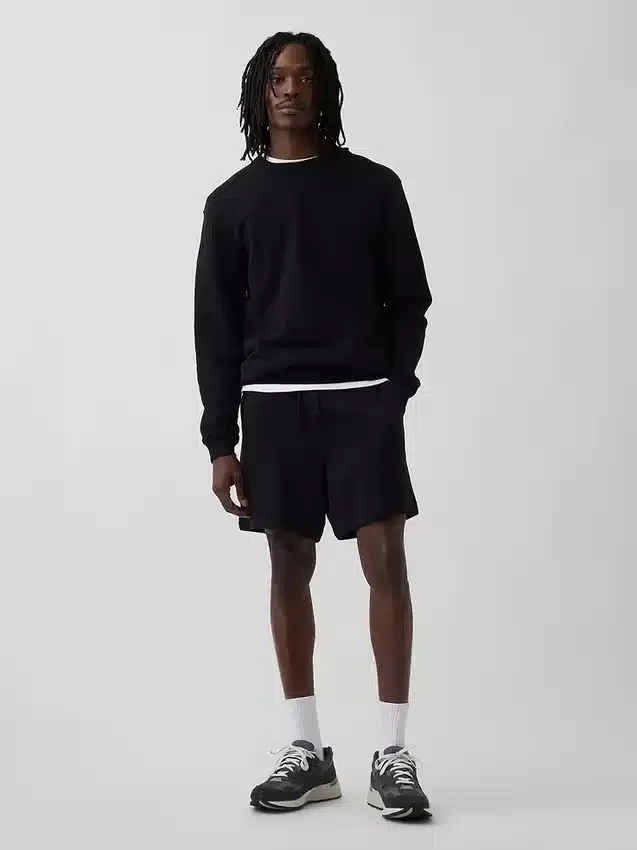 Tjocka sweatshorts i fransk frotté för vuxna