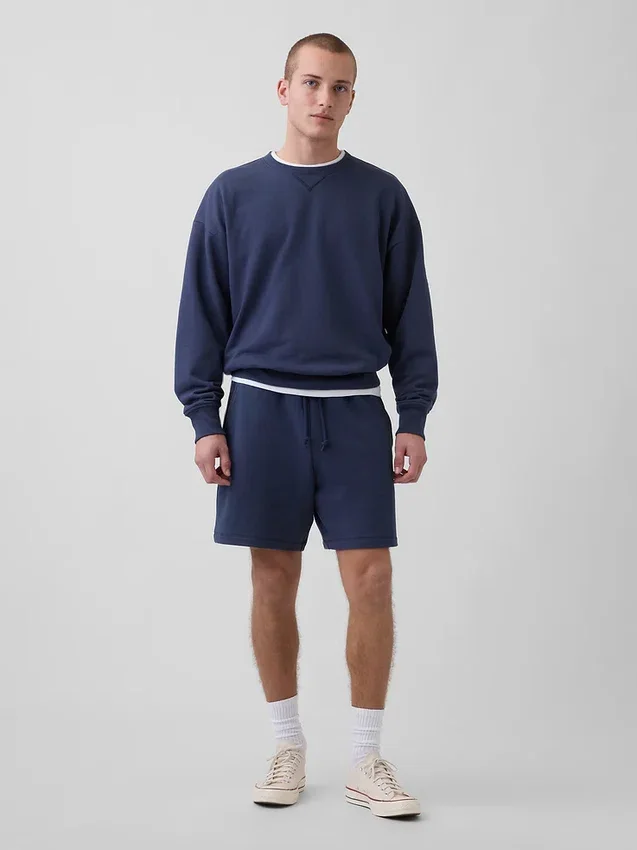 Tjocka sweatshorts i fransk frotté för vuxna