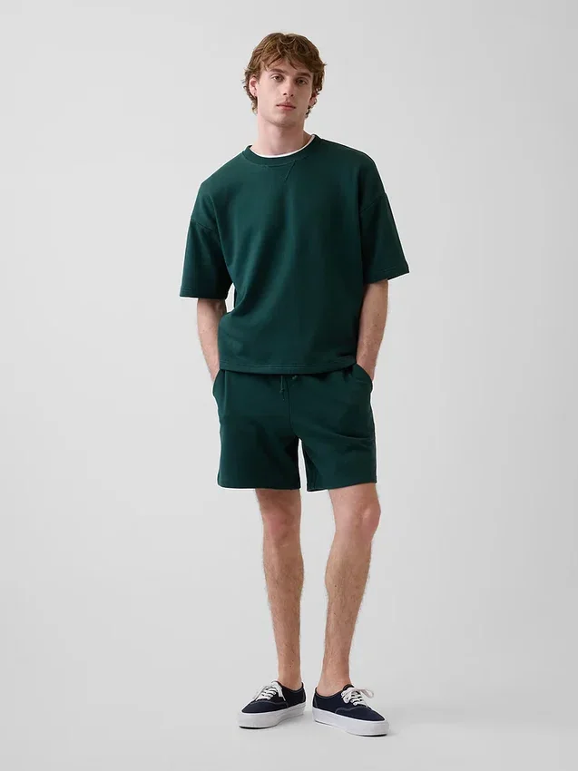 Tjocka sweatshorts i fransk frotté för vuxna