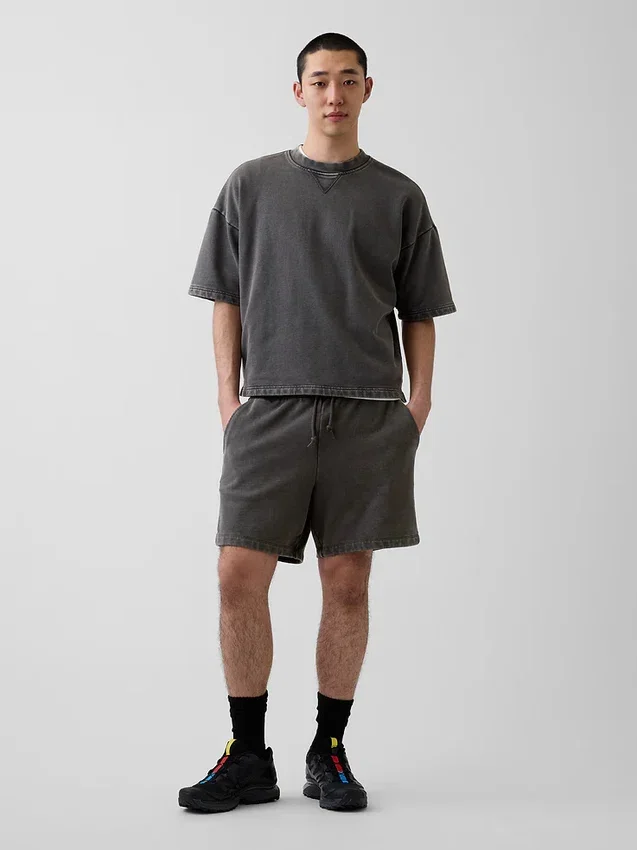 Tjocka sweatshorts i fransk frotté för vuxna