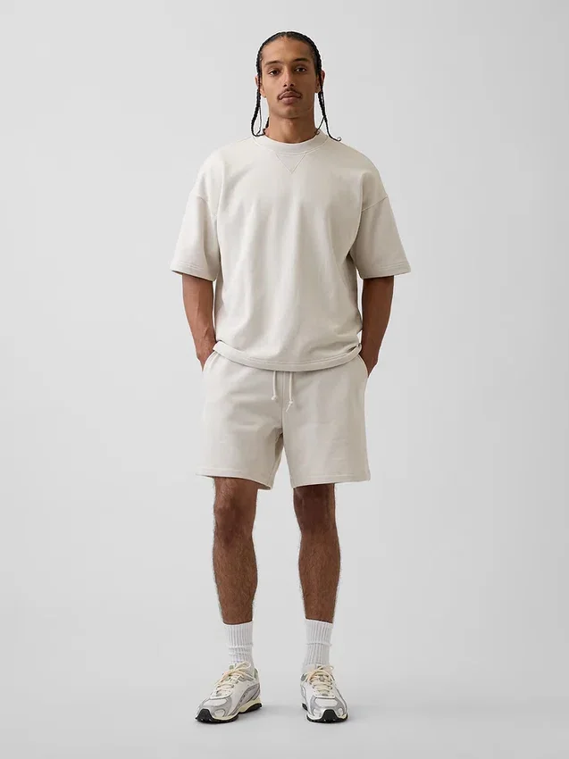 Tjocka sweatshorts i fransk frotté för vuxna