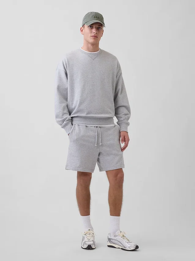 Tjocka sweatshorts i fransk frotté för vuxna