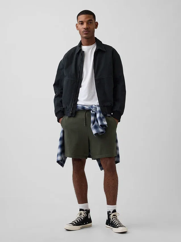 Tjocka sweatshorts i fransk frotté för vuxna