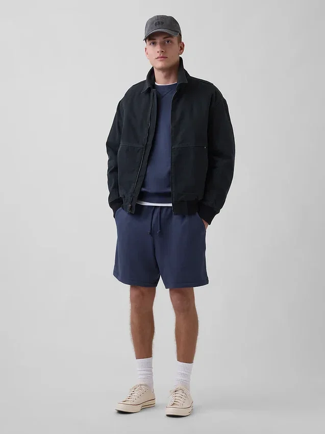 Tjocka sweatshorts i fransk frotté för vuxna