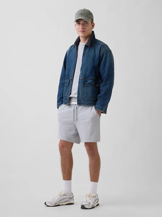 Tjocka sweatshorts i fransk frotté för vuxna