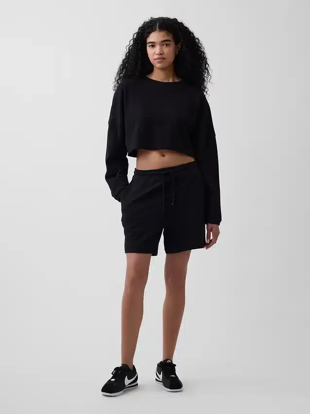 Tjocka sweatshorts i fransk frotté för vuxna