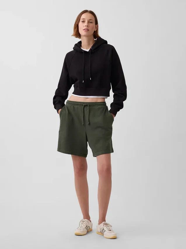 Tjocka sweatshorts i fransk frotté för vuxna