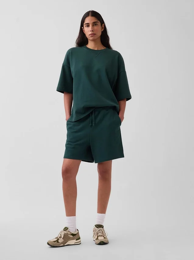 Tjocka sweatshorts i fransk frotté för vuxna