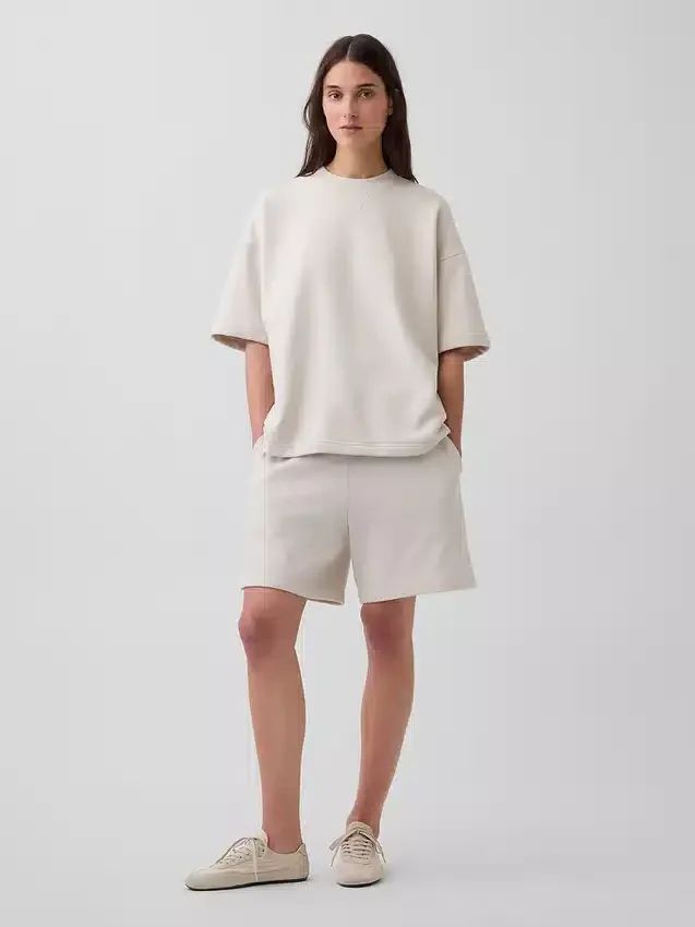 Tjocka sweatshorts i fransk frotté för vuxna