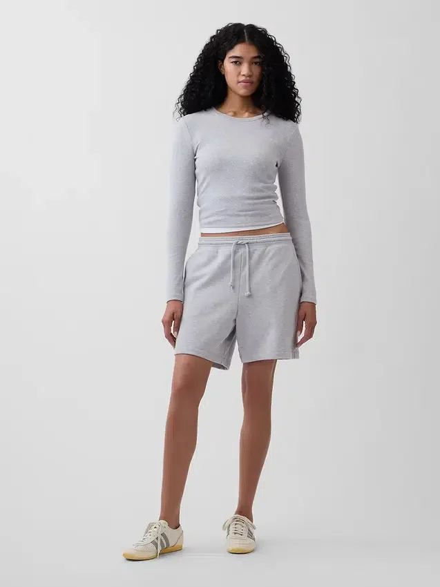 Tjocka sweatshorts i fransk frotté för vuxna