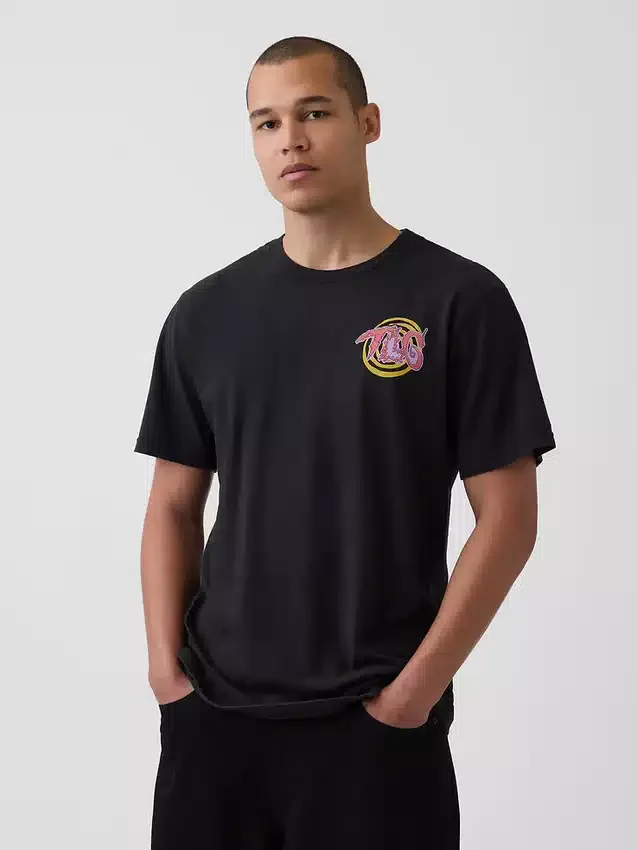 Tlc T-shirt med tryck i avslappnad passform
