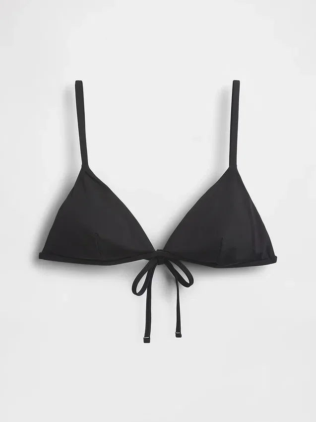 Triangel-bikinitopp med snörning