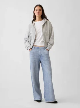 Tryckta, baggy joggingbyxor i Jeanslook