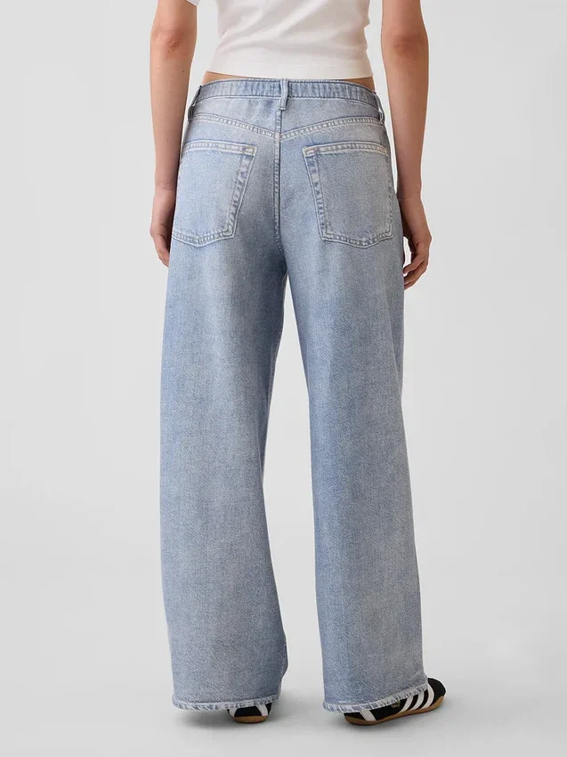 Tryckta, baggy joggingbyxor i Jeanslook