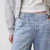 Tryckta, baggy joggingbyxor i Jeanslook