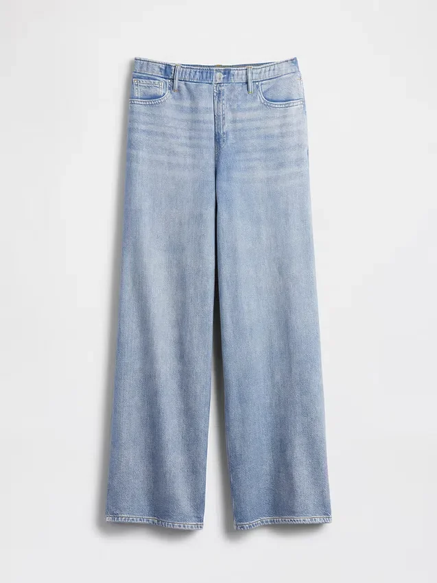 Tryckta, baggy joggingbyxor i Jeanslook