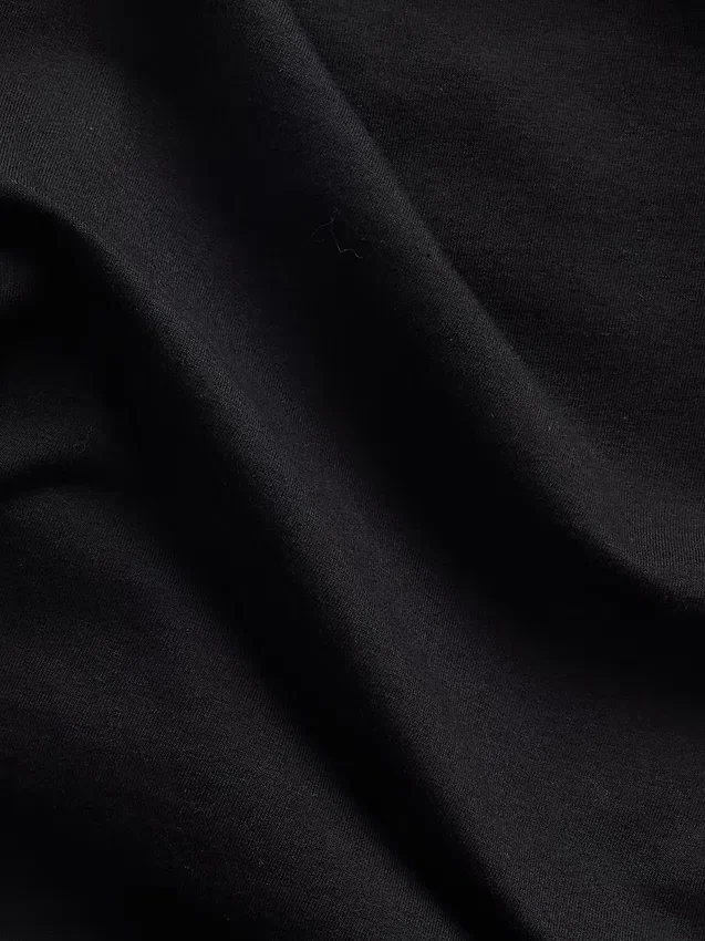Tätstickad jersey-top med rynkad korta modell