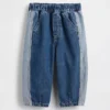 Tvåfärgade pull-on-jeans i barrel-modell för Baby & Småbarn