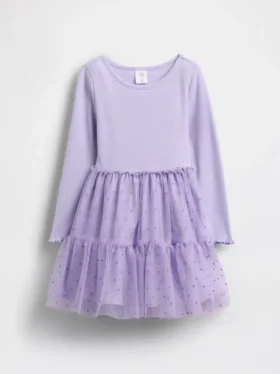 Tyllklänning i blandade material för Baby & Småbarn
