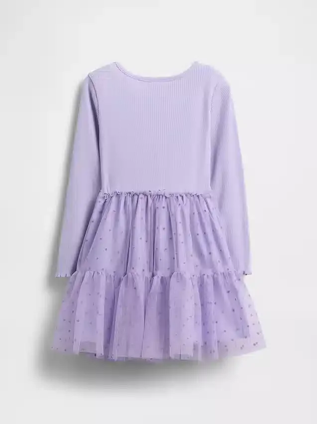 Tyllklänning i blandade material för Baby & Småbarn