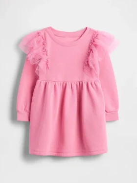 Tyllklänning i sweatshirtmaterial för Baby & Småbarn