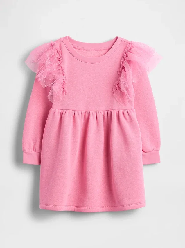 Tyllklänning i sweatshirtmaterial för Baby & Småbarn