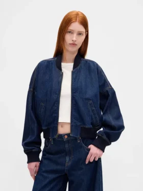 Ultramjuk bomberjacka i denim