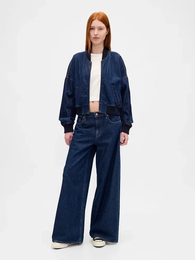 Ultramjuk bomberjacka i denim