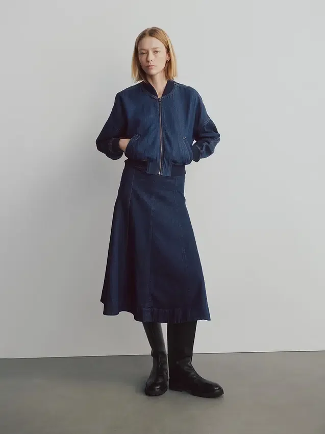 Ultramjuk bomberjacka i denim